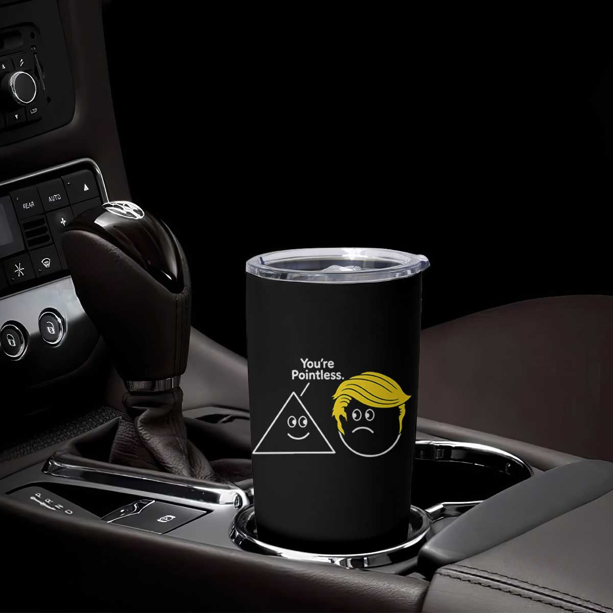 Funny Political Geometry Joke Tumbler Cup Youre Pointless Graphic