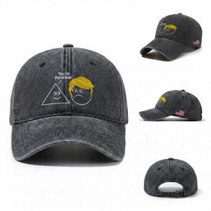 Funny Political Geometry Joke Washed Cotton Baseball Cap Youre Pointless Graphic