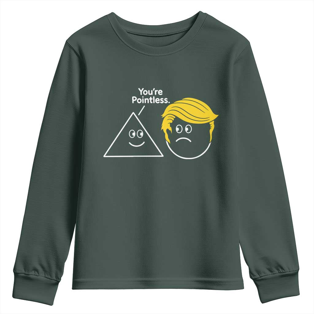 Funny Political Geometry Joke Youth Sweatshirt Youre Pointless Graphic