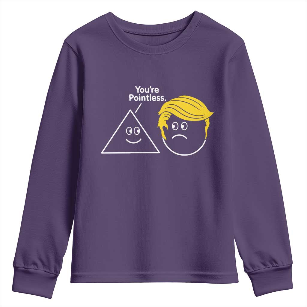 Funny Political Geometry Joke Youth Sweatshirt Youre Pointless Graphic
