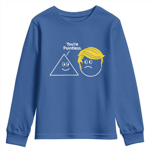 Funny Political Geometry Joke Youth Sweatshirt Youre Pointless Graphic