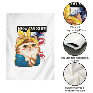 Meow Can Do It Garden Flag Funny Feminist Cat Lover Gift TS12 Print Your Wear