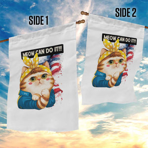 Meow Can Do It Garden Flag Funny Feminist Cat Lover Gift TS12 Print Your Wear