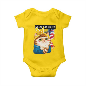 Meow Can Do It Baby Onesie Funny Feminist Cat Lover Gift TS12 Daisy Print Your Wear