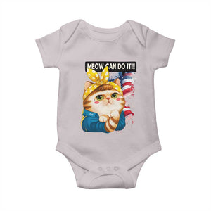 Meow Can Do It Baby Onesie Funny Feminist Cat Lover Gift TS12 Ice Gray Print Your Wear