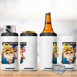 Meow Can Do It 4 in 1 Can Cooler Tumbler Funny Feminist Cat Lover Gift TS12 Print Your Wear