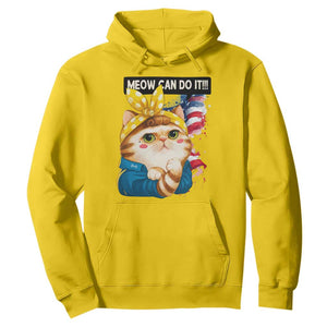 Meow Can Do It Hoodie Funny Feminist Cat Lover Gift TS12 Daisy Print Your Wear