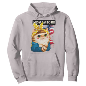 Meow Can Do It Hoodie Funny Feminist Cat Lover Gift TS12 Ice Gray Print Your Wear