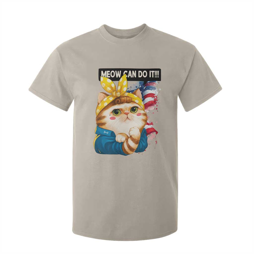 Meow Can Do It T Shirt For Kid Funny Feminist Cat Lover Gift TS12 Sand Print Your Wear