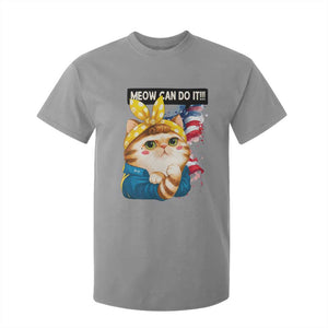 Meow Can Do It T Shirt For Kid Funny Feminist Cat Lover Gift TS12 Sport Gray Print Your Wear
