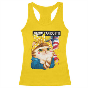 Meow Can Do It Racerback Tank Top Funny Feminist Cat Lover Gift TS12 Daisy Print Your Wear