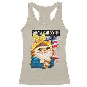 Meow Can Do It Racerback Tank Top Funny Feminist Cat Lover Gift TS12 Sand Print Your Wear