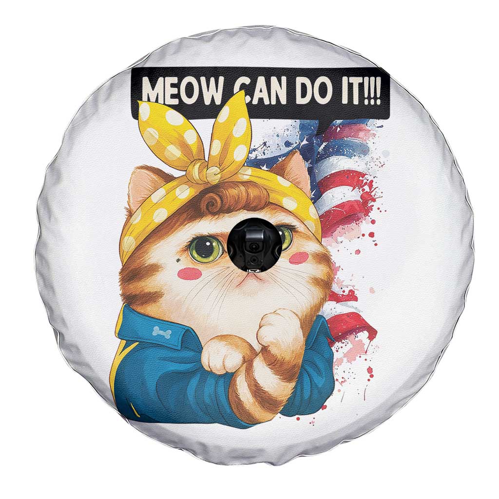 Meow Can Do It Spare Tire Cover Funny Feminist Cat Lover Gift TS12 Print Your Wear