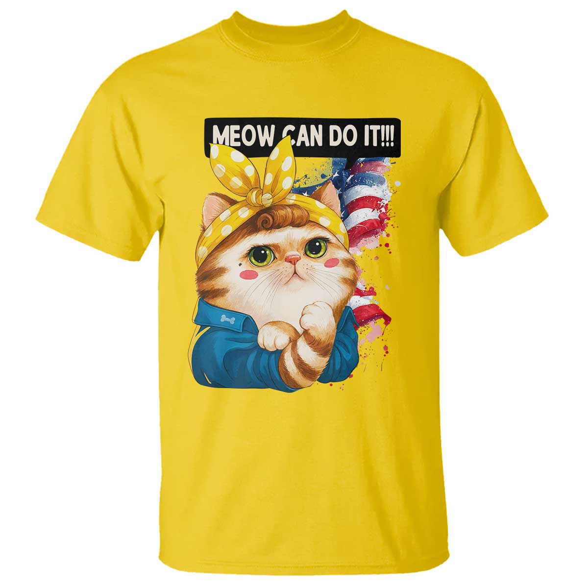 Meow Can Do It T Shirt Funny Feminist Cat Lover Gift TS12 Daisy Print Your Wear