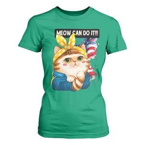 Meow Can Do It T Shirt For Women Funny Feminist Cat Lover Gift TS12 Irish Green Print Your Wear