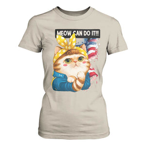 Meow Can Do It T Shirt For Women Funny Feminist Cat Lover Gift TS12 Sand Print Your Wear