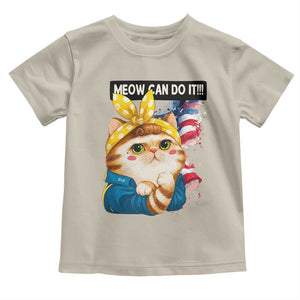 Meow Can Do It Toddler T Shirt Funny Feminist Cat Lover Gift TS12 Sand Print Your Wear