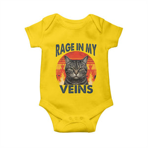 Cat Meme Baby Onesie Funny Rage In My Veins Sarcastic Animal Humor TS12 Daisy Print Your Wear