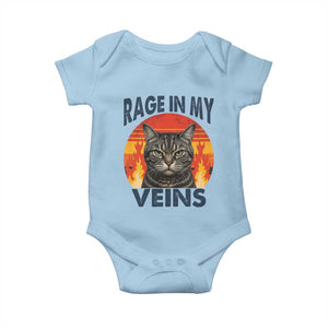 Cat Meme Baby Onesie Funny Rage In My Veins Sarcastic Animal Humor TS12 Light Blue Print Your Wear