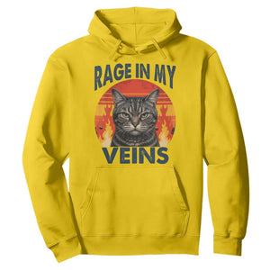 Cat Meme Hoodie Funny Rage In My Veins Sarcastic Animal Humor TS12 Daisy Print Your Wear