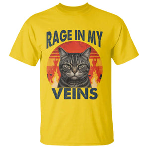 Cat Meme T Shirt Funny Rage In My Veins Sarcastic Animal Humor TS12 Daisy Print Your Wear