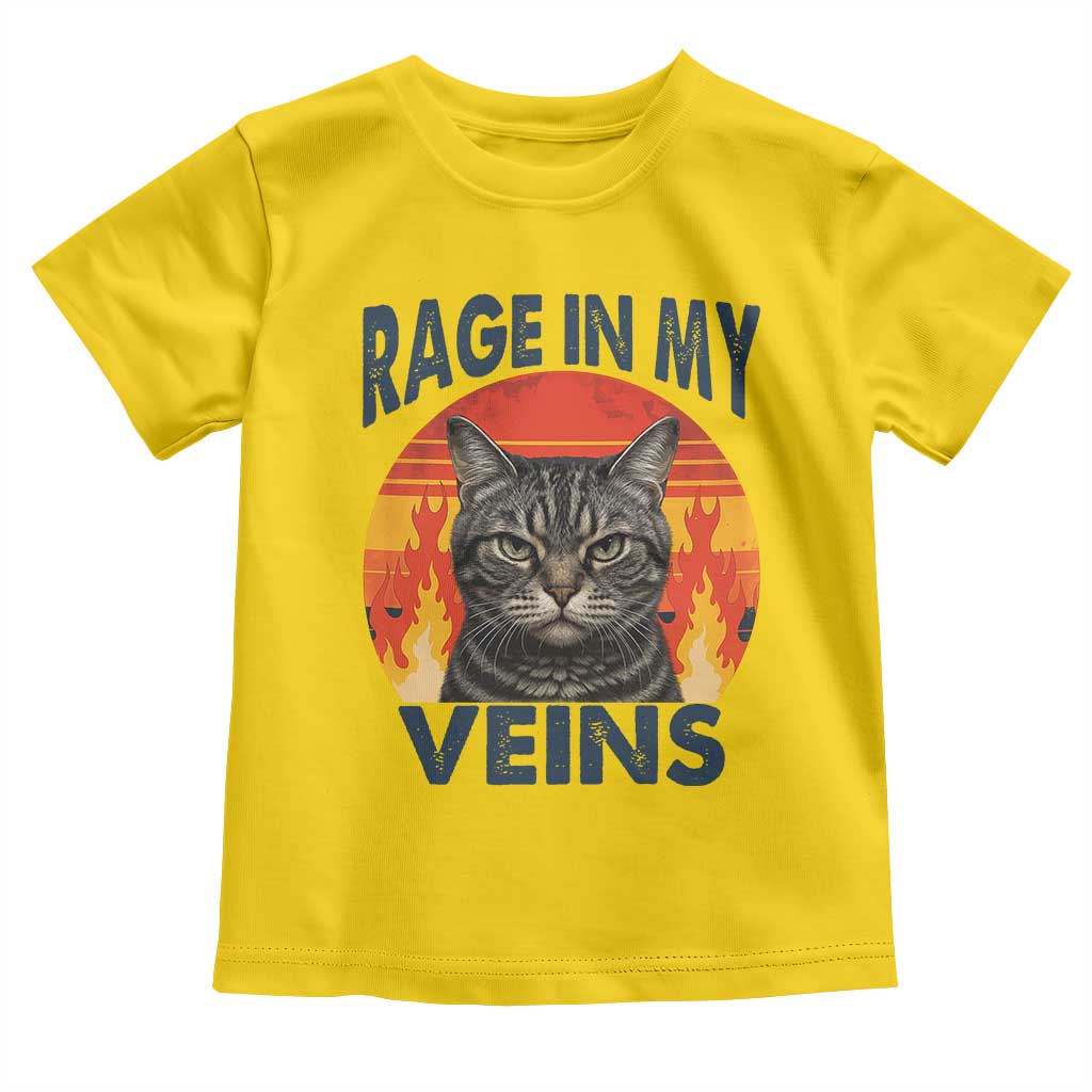 Cat Meme Toddler T Shirt Funny Rage In My Veins Sarcastic Animal Humor TS12 Daisy Print Your Wear