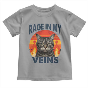 Cat Meme Toddler T Shirt Funny Rage In My Veins Sarcastic Animal Humor TS12 Sport Gray Print Your Wear
