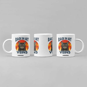 Cat Meme Coffee Mug Funny Rage In My Veins Sarcastic Animal Humor TS12 Print Your Wear