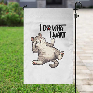 Cat Lover Garden Flag Funny I Do What I Want TS12 Print Your Wear