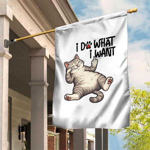 Cat Lover Garden Flag Funny I Do What I Want TS12 Print Your Wear