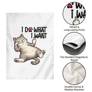 Cat Lover Garden Flag Funny I Do What I Want TS12 Print Your Wear