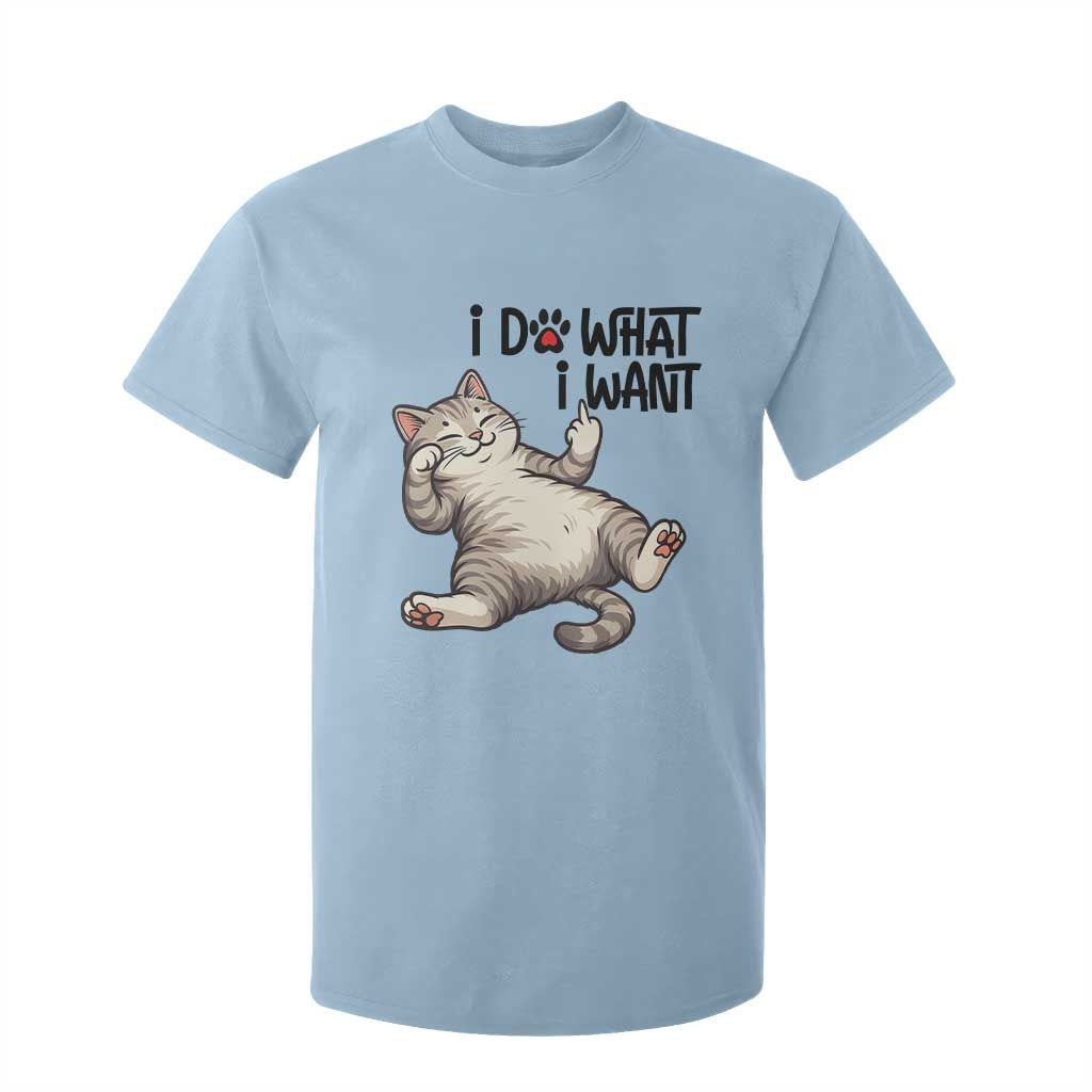 Cat Lover T Shirt For Kid Funny I Do What I Want TS12 Light Blue Print Your Wear