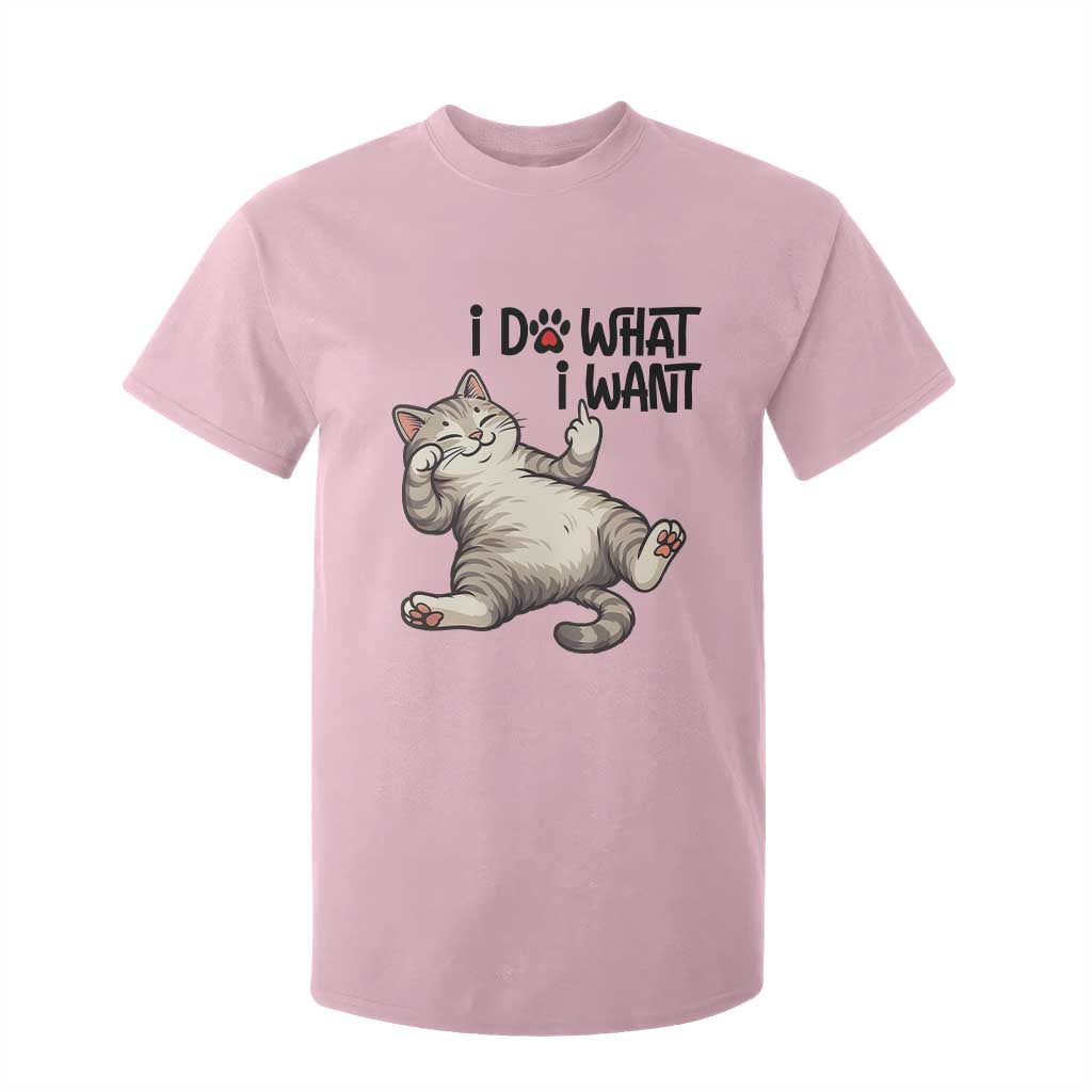Cat Lover T Shirt For Kid Funny I Do What I Want TS12 Light Pink Print Your Wear