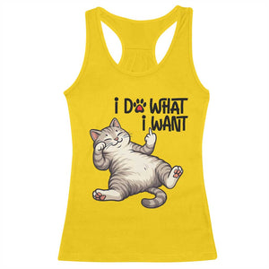 Cat Lover Racerback Tank Top Funny I Do What I Want TS12 Daisy Print Your Wear