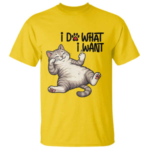 Cat Lover T Shirt Funny I Do What I Want TS12 Daisy Print Your Wear