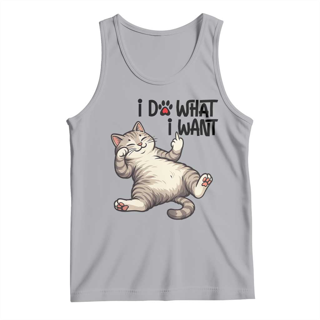 Cat Lover Tank Top Funny I Do What I Want TS12 Athletic Heather Print Your Wear