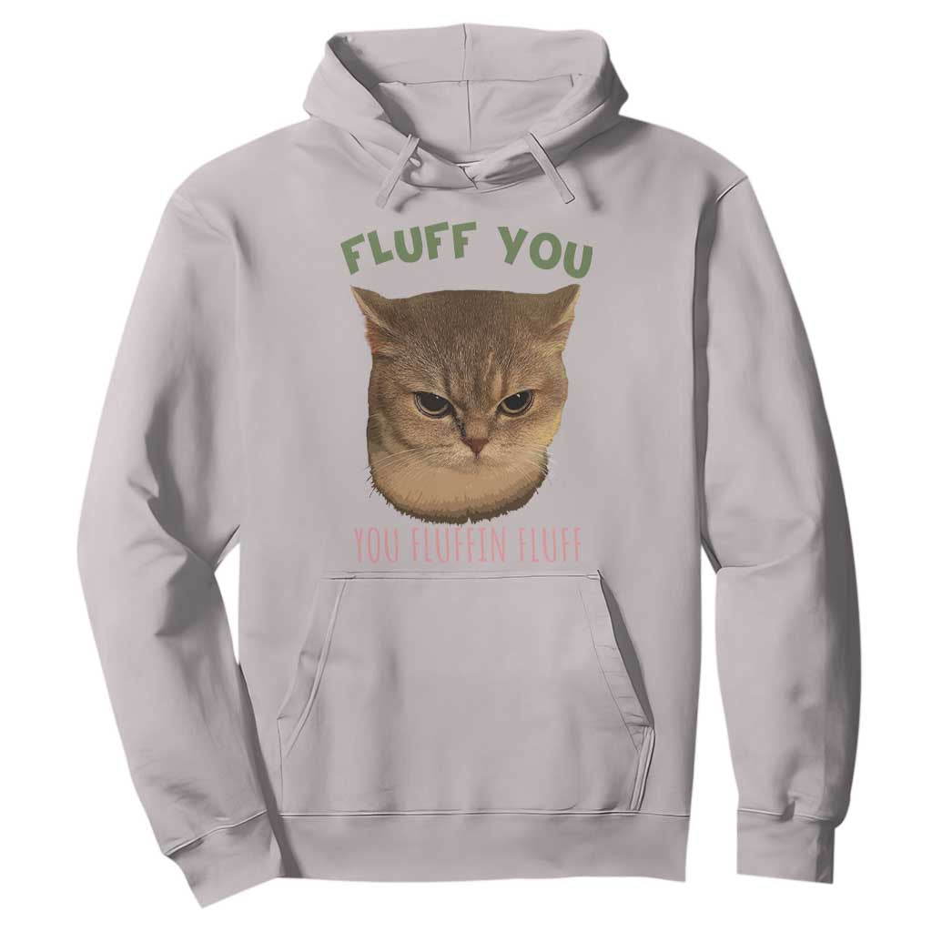 Cat Meme Hoodie Funny Fluff You You Fluffin Fluff Cat Lover TS12 Ice Gray Print Your Wear