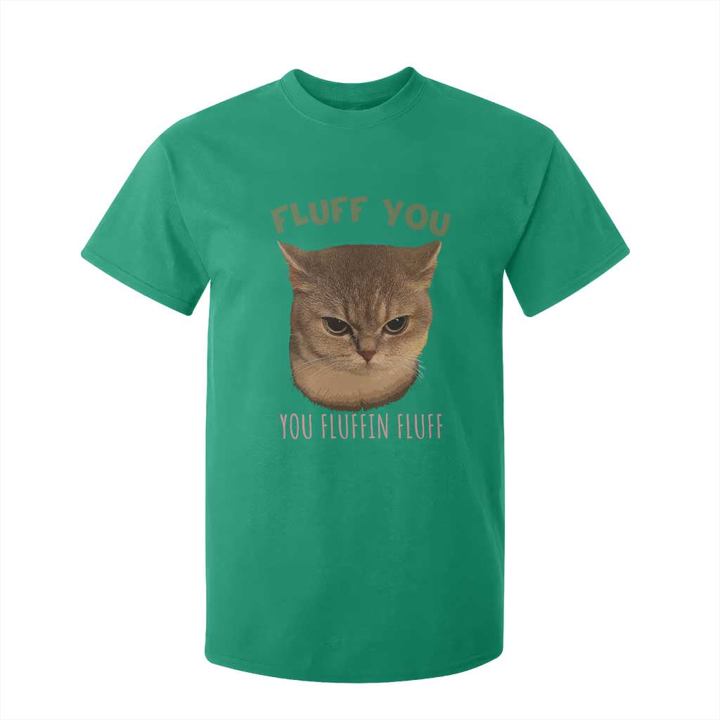 Cat Meme T Shirt For Kid Funny Fluff You You Fluffin Fluff Cat Lover TS12 Irish Green Print Your Wear