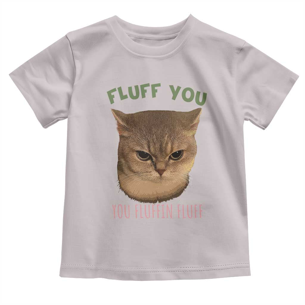 Cat Meme Toddler T Shirt Funny Fluff You You Fluffin Fluff Cat Lover TS12 Ice Gray Print Your Wear