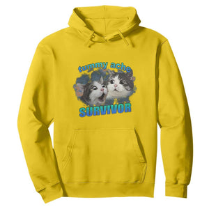 Tummy Ache Survivor Hoodie Funny Cat Meme For Cat Lover TS12 Daisy Print Your Wear