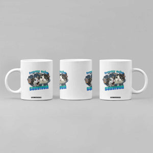 Tummy Ache Survivor Coffee Mug Funny Cat Meme For Cat Lover TS12 Print Your Wear