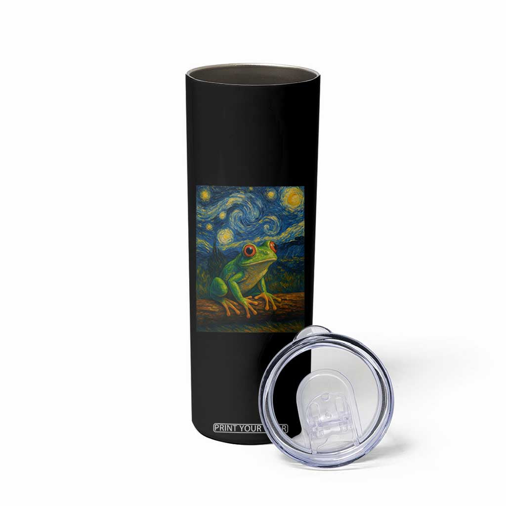 Funny Frog Skinny Tumbler Van Gogh Style Starry Night TS12 Print Your Wear