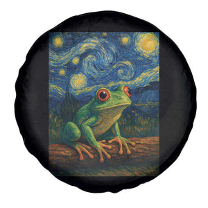 Funny Frog Spare Tire Cover Van Gogh Style Starry Night TS12 Print Your Wear