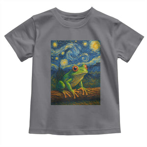 Funny Frog Toddler T Shirt Van Gogh Style Starry Night TS12 Charcoal Print Your Wear