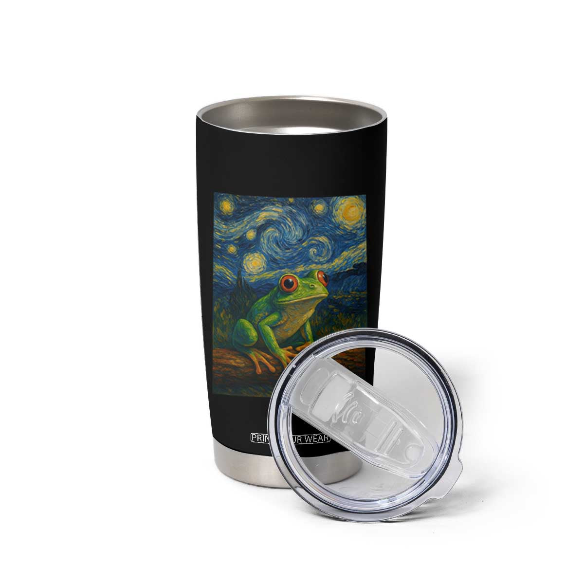 Funny Frog Tumbler Cup Van Gogh Style Starry Night TS12 Print Your Wear