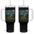 Funny Frog Tumbler With Handle Van Gogh Style Starry Night TS12 One Size: 40 oz Black Print Your Wear