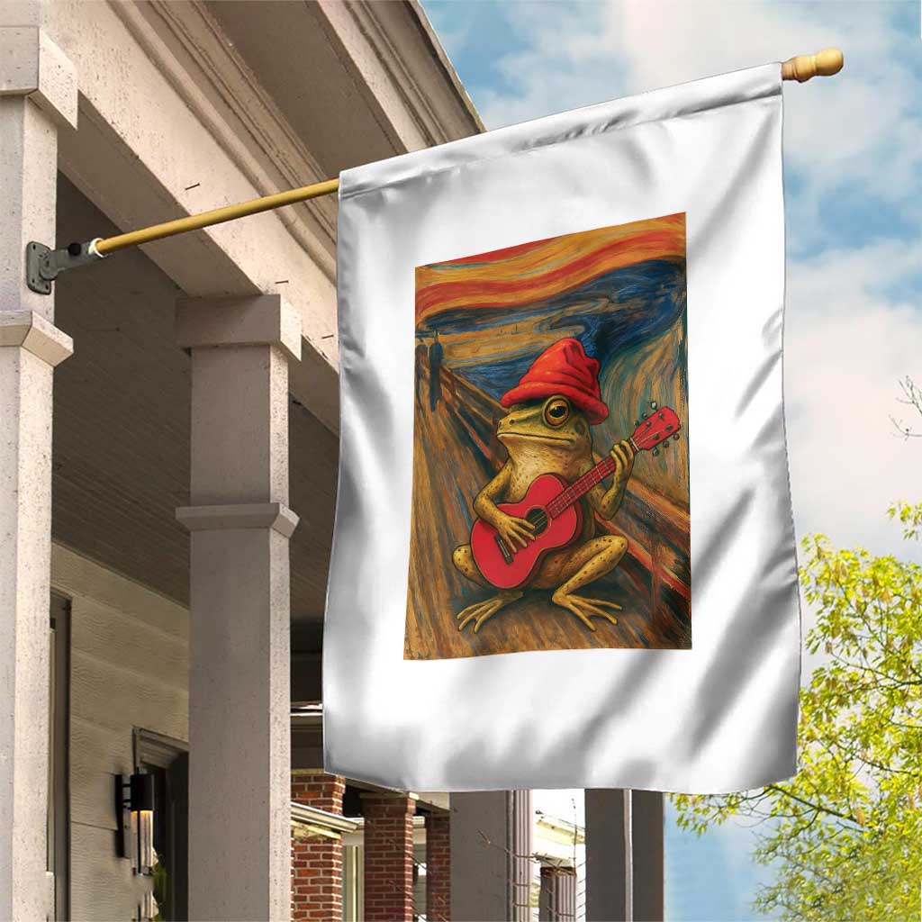 Funny Frog Garden Flag Playing Guitar Van Gogh Starry Night Art Parody TS12 Print Your Wear
