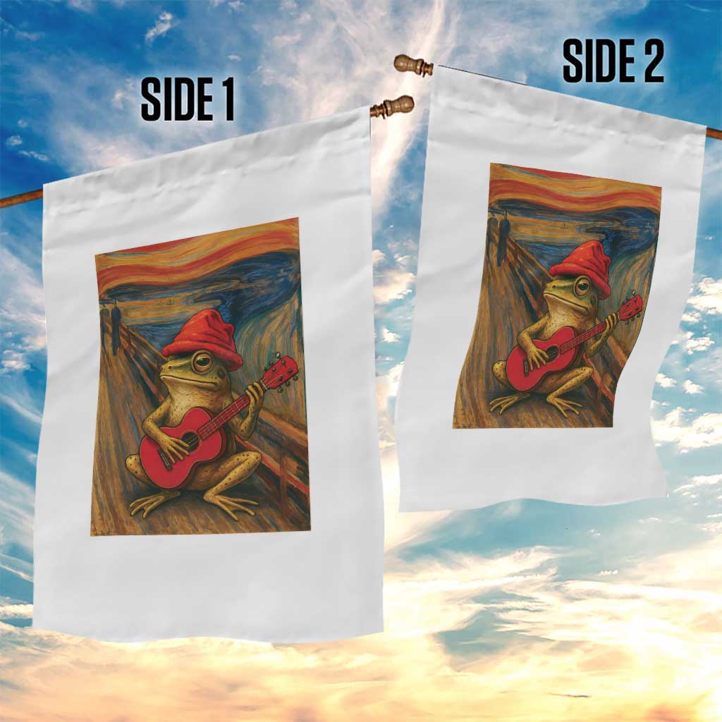 Funny Frog Garden Flag Playing Guitar Van Gogh Starry Night Art Parody TS12 Print Your Wear