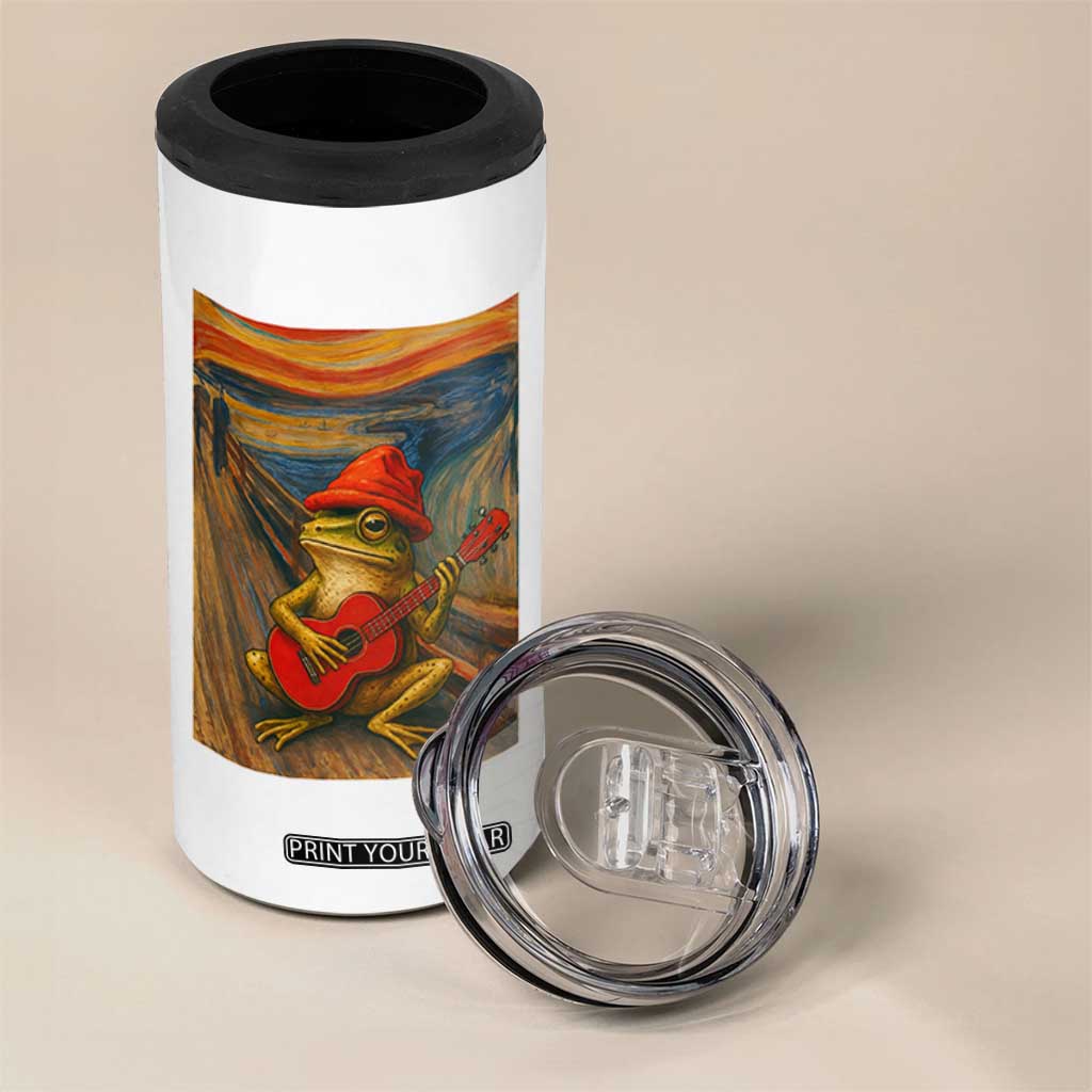 Funny Frog 4 in 1 Can Cooler Tumbler Playing Guitar Van Gogh Starry Night Art Parody TS12 Print Your Wear