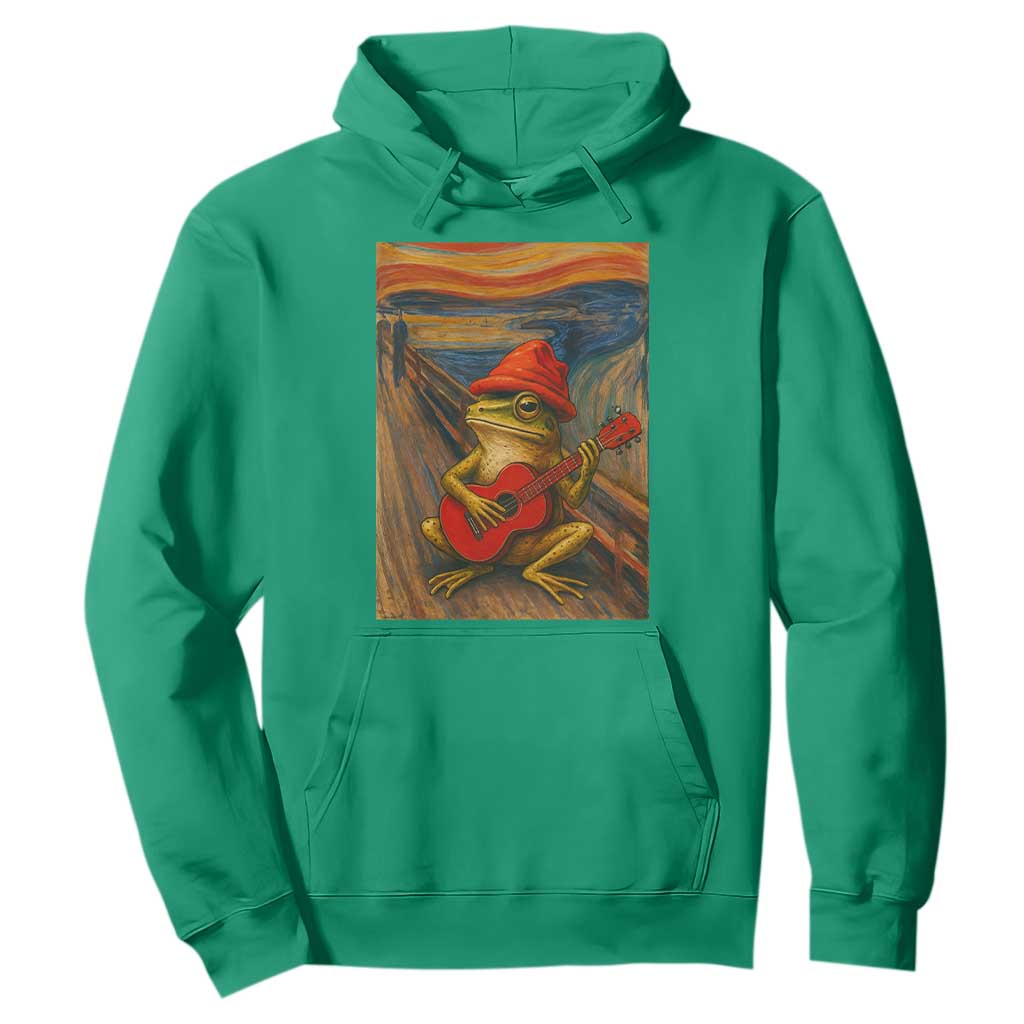 Funny Frog Hoodie Playing Guitar Van Gogh Starry Night Art Parody TS12 Irish Green Print Your Wear